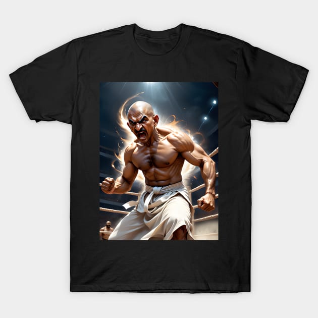 Mahatma Gandhi “Beast Mode” MMA Fighter T-Shirt by StudioX27